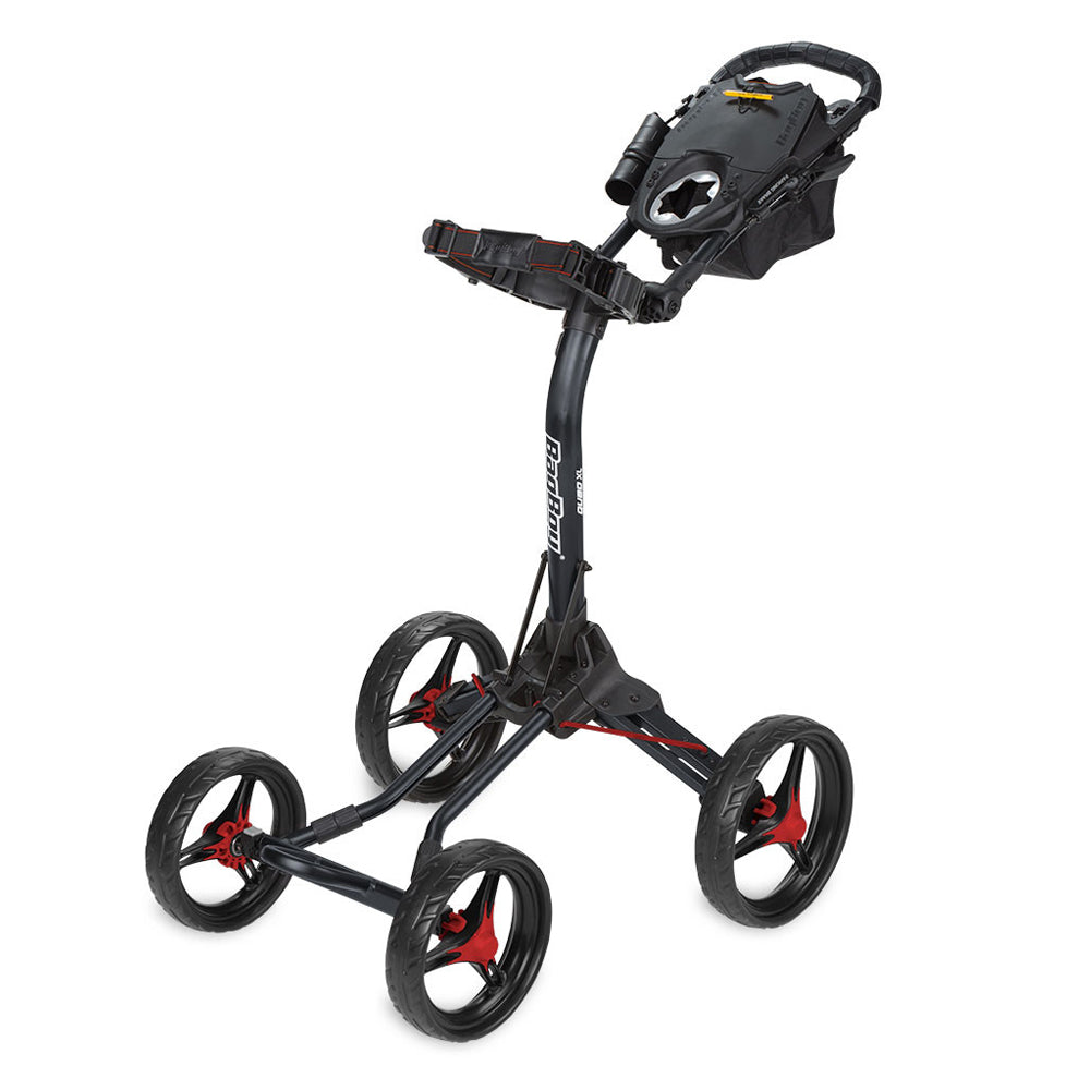 NEW 2023 BAG BOY QUAD XL PUSH CART MATTE BLACK/RED